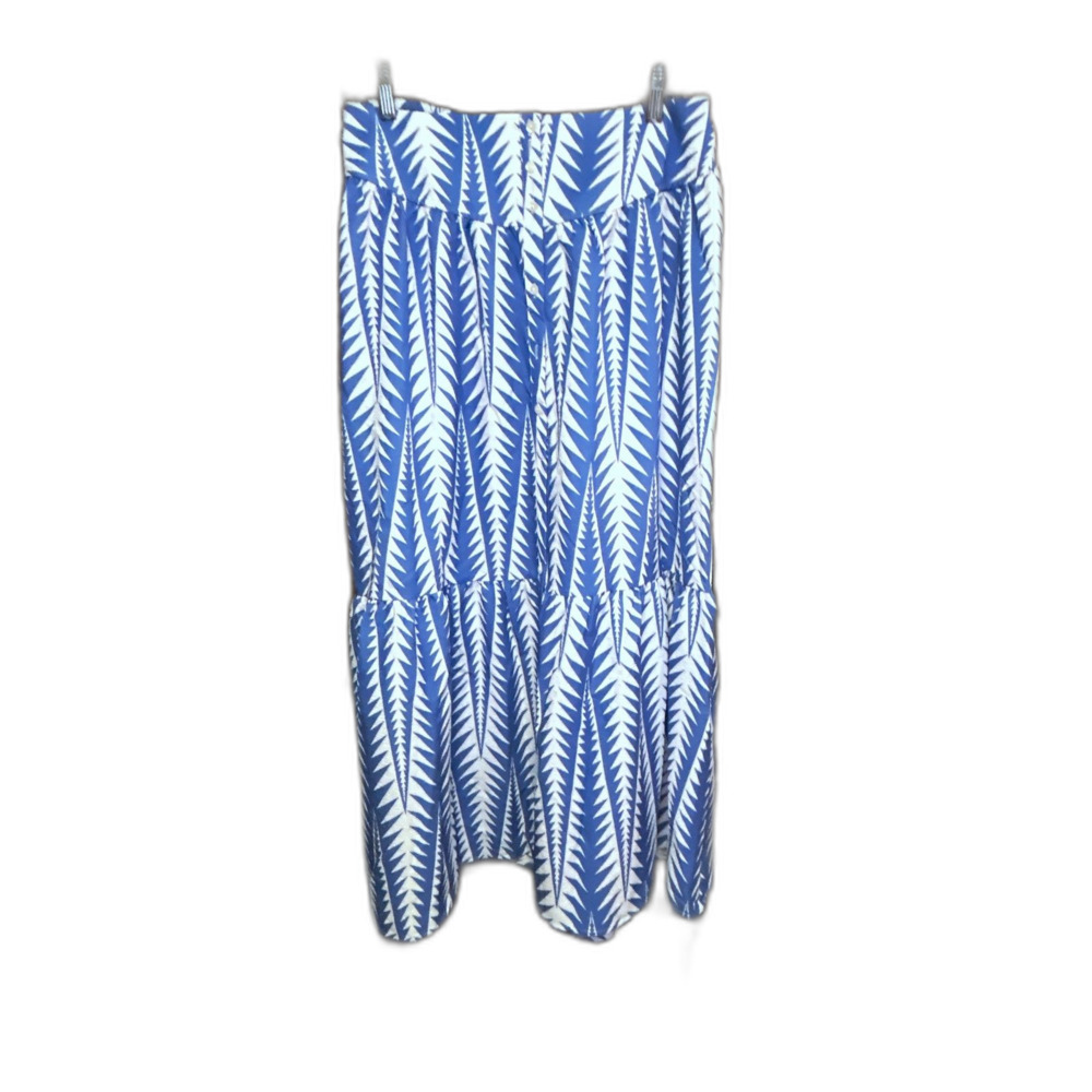 Cupshe Women's Maxi Skirt Size Large Blue and White NWT - Picture 2 of 7